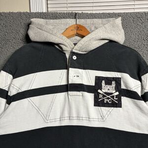 Vintage Polo Ralph Lauren RLPC Yacht Club Rugby Hoodie Shirt XL Sailing Smock